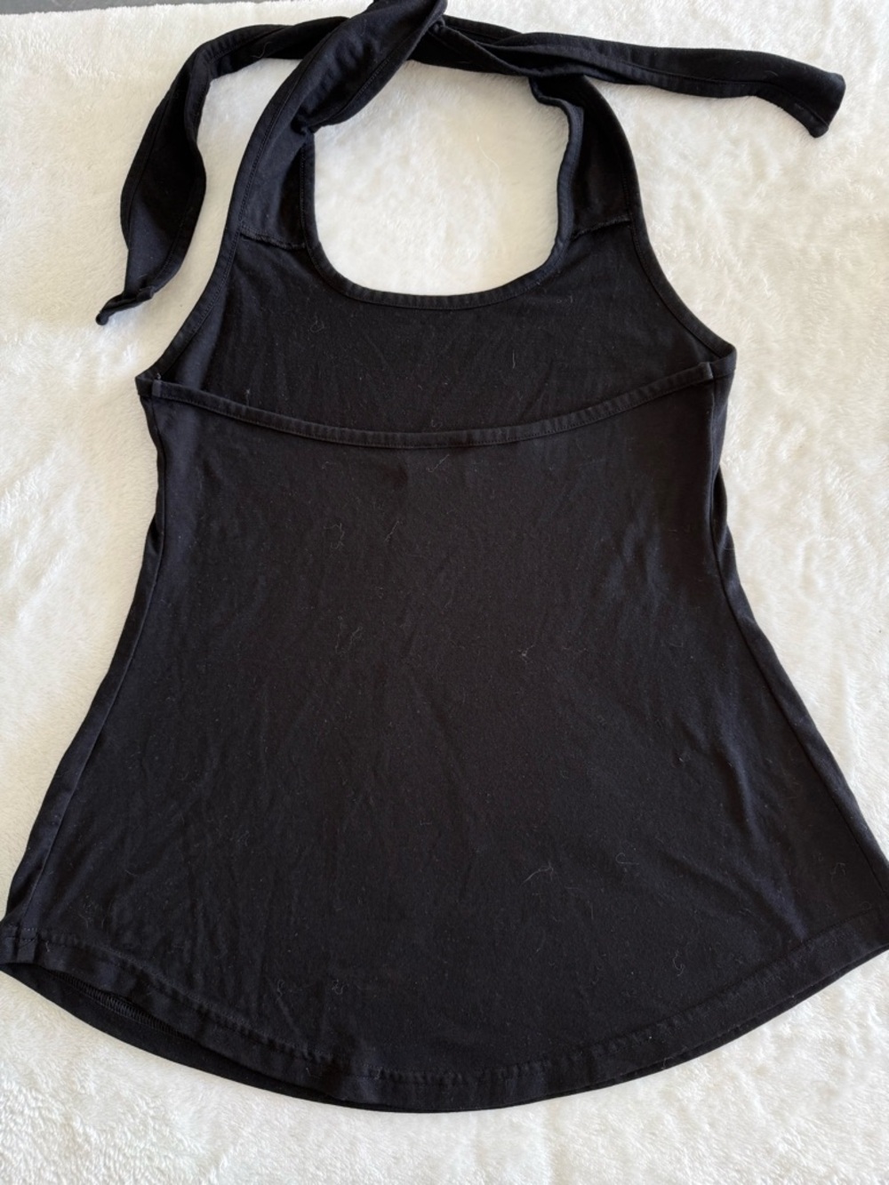 Gymshark Black Halter Tank Top XS Logo Strap Athletic Workout Gym Athleisure - Picture 3 of 6